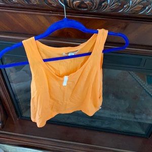 Orange crop top
